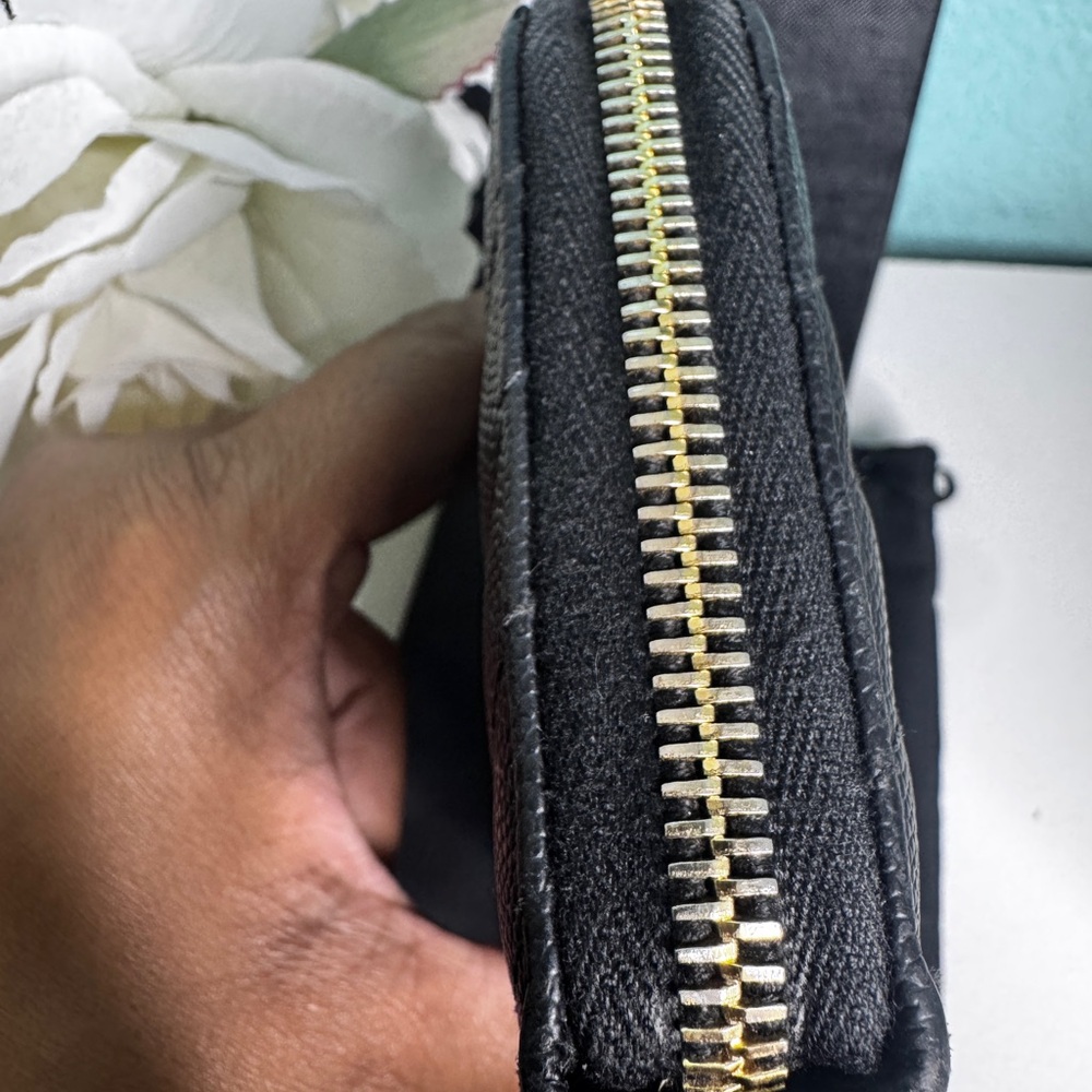 YSL Black Quilted Zip Wallet - Picture 13 of 16